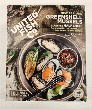 1/2 Shell NZ Mussels Medium 30/40 1kg
