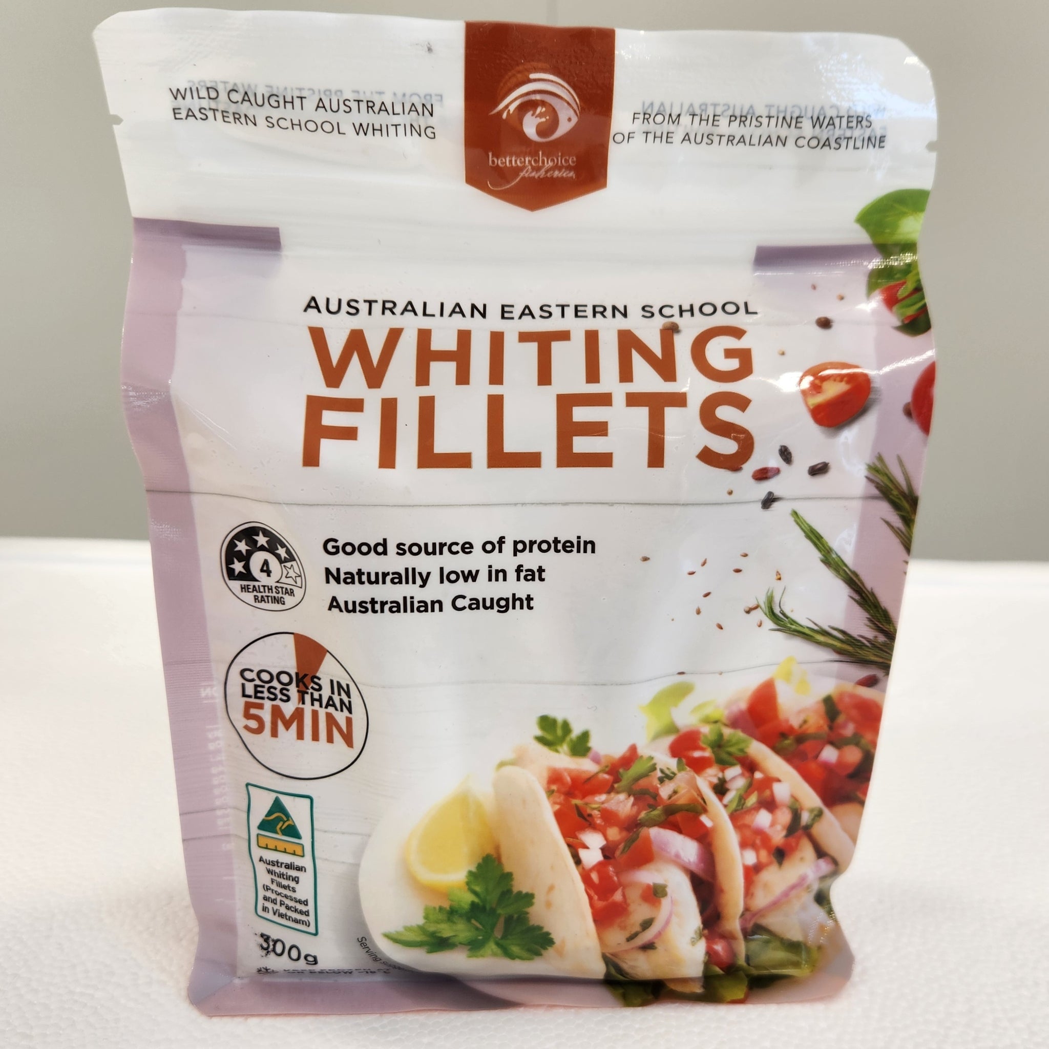 Australian Raw Whiting Fillets 300g