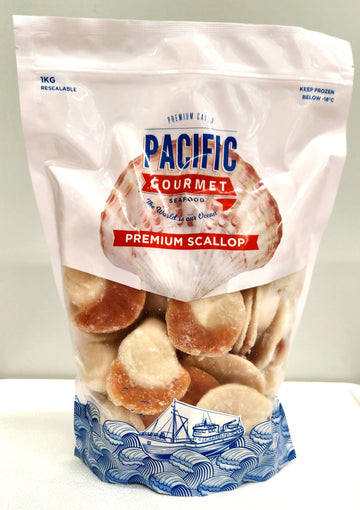 Scallop Meat Roe On Medium 1kg