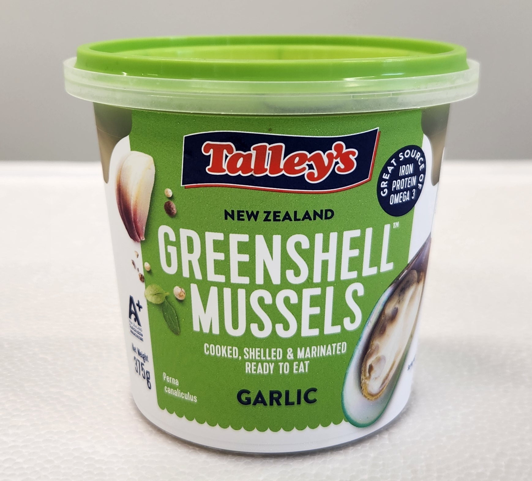 NZ Greenshell Mussels Garlic 375g