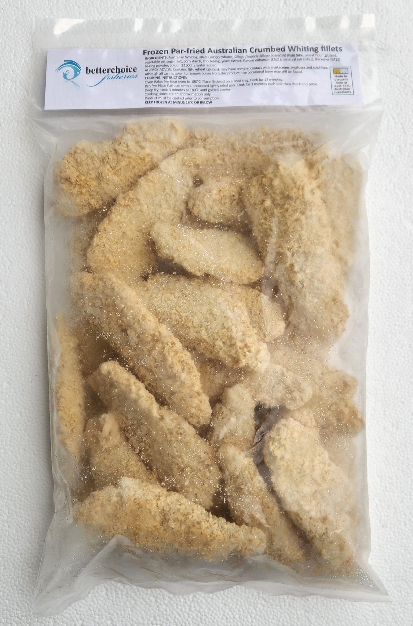 Australian Crumbed Whiting Fillets 1kg
