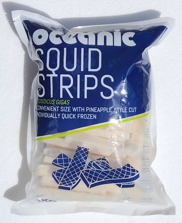 Pineapple Cut Squid Strips 1kg