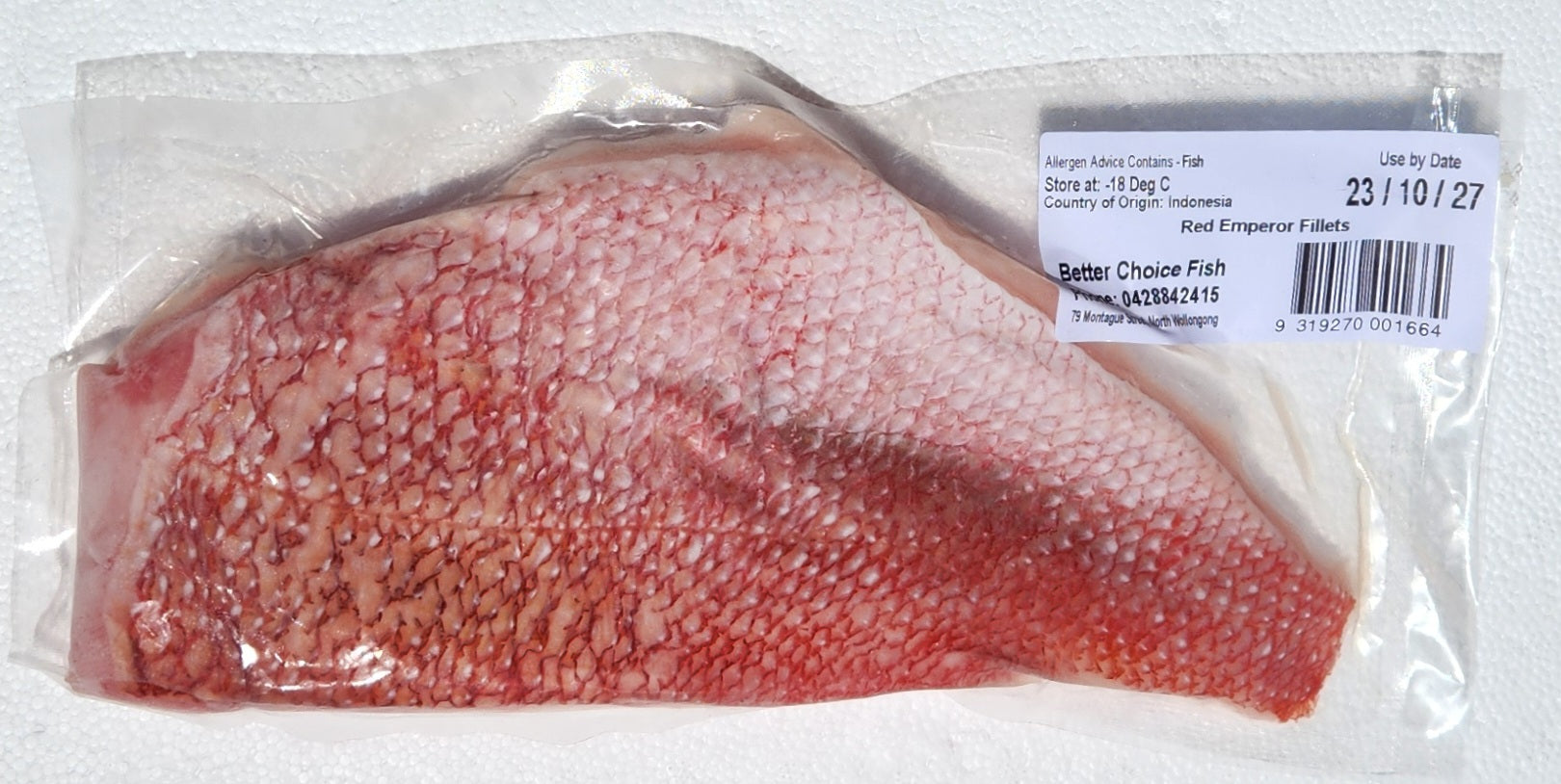 Red Emperor Fillets Bone In