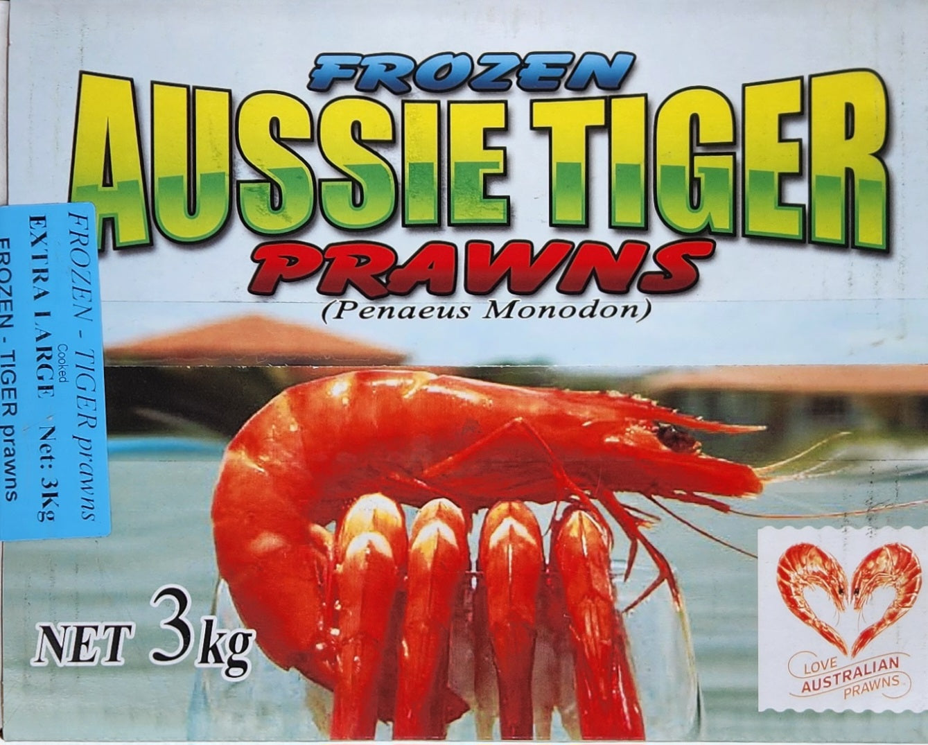 Aussie Tiger Prawns Extra Large 3kg