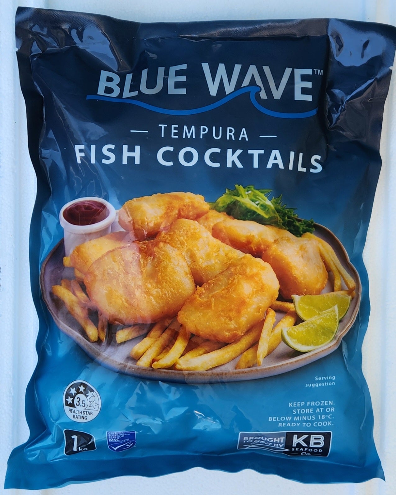 Blue wave tempura fish cocktails 1kg