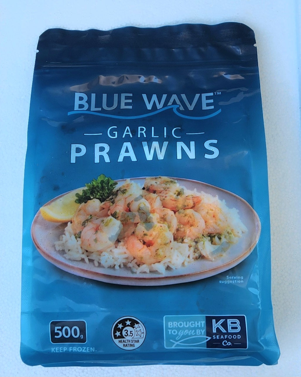 Blue wave garlic prawns 500g