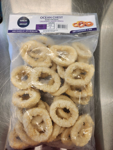 1kg Crumbed Calamari Rings