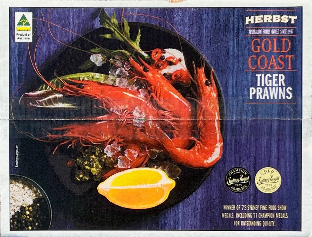 Whole Cooked Tiger Prawn Jumbo 3kg