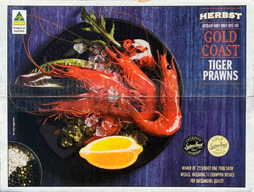 Whole Cooked Tiger Prawns L 3kg